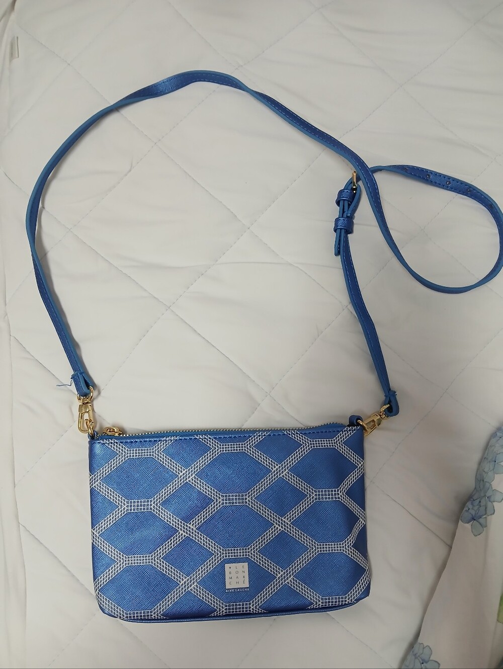 Le BON MARCHE Blue Crossbody Shoulder Bag from Paris